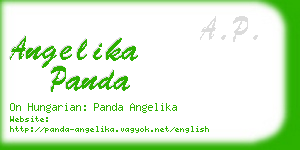 angelika panda business card